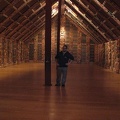  Me in an anchestral Maori house rebuild in the Museum 