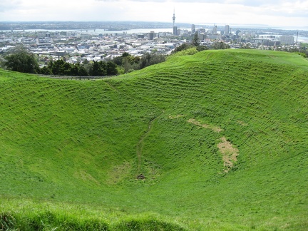  Maungawhau, Mt Eden, the crater of the volcano 