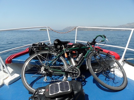  My bicycle on a boat to Dubrovnik 