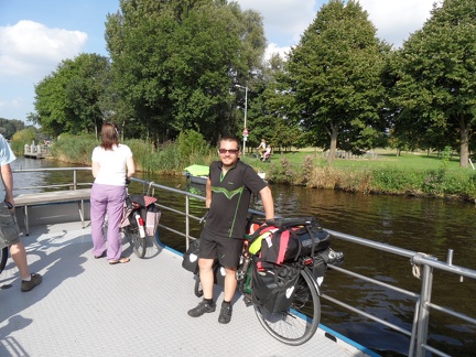  Me and my bicycle on a putter near Amsterdam 