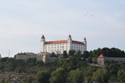Bratislavsky hrad view from south bank of Dunaj